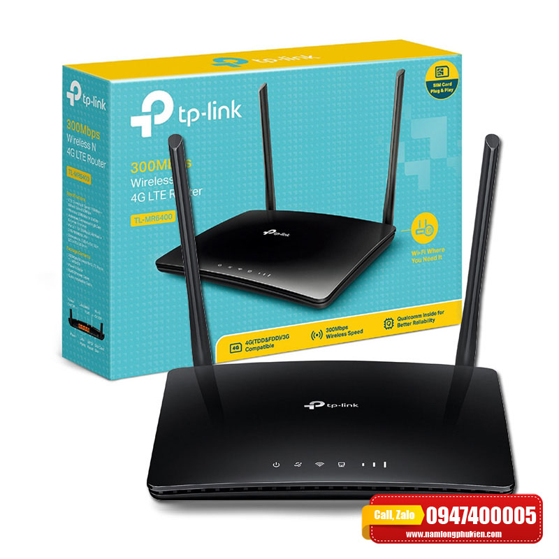 Router TP-Link TL-MR6400 Wifi 300Mbps Sim 4G LTE