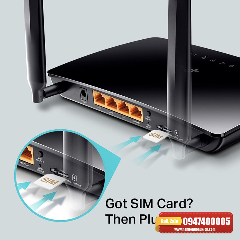 Router TP-Link TL-MR6400 Wifi 300Mbps Sim 4G LTE
