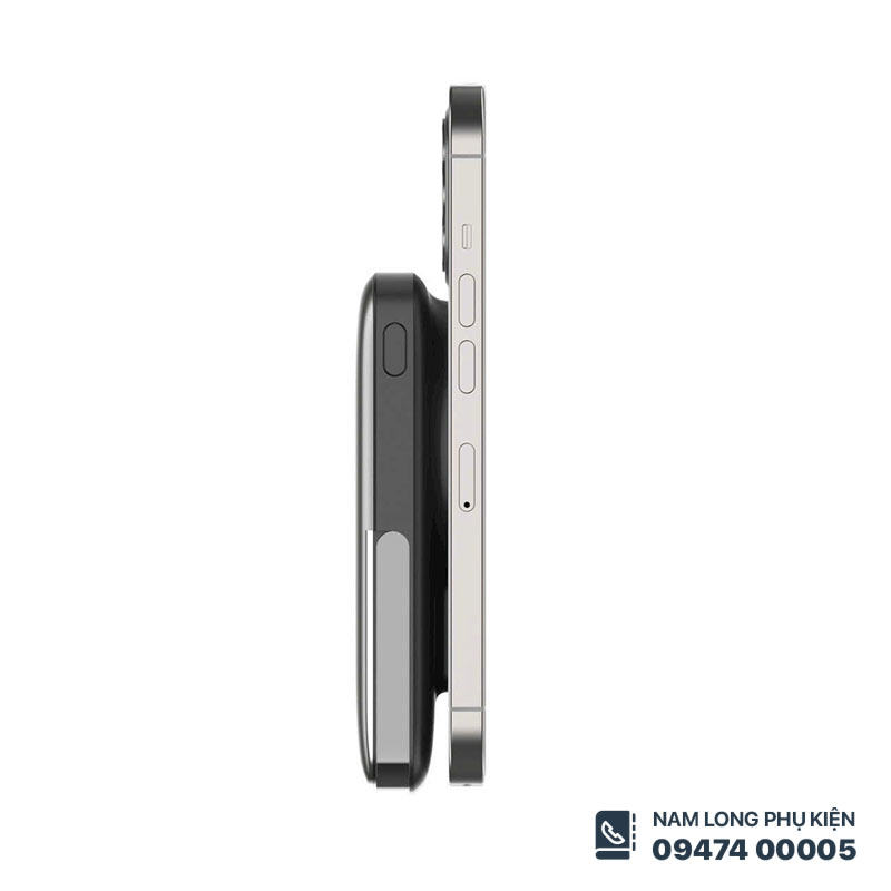 Sạc Dự Phòng Không Dây 3in1 WiWU Elite Wi-P018 Cho IPHONE 15W, AW 2.5W, AP 5W, 10.000mAh, Tích Hợp Chân Đế
