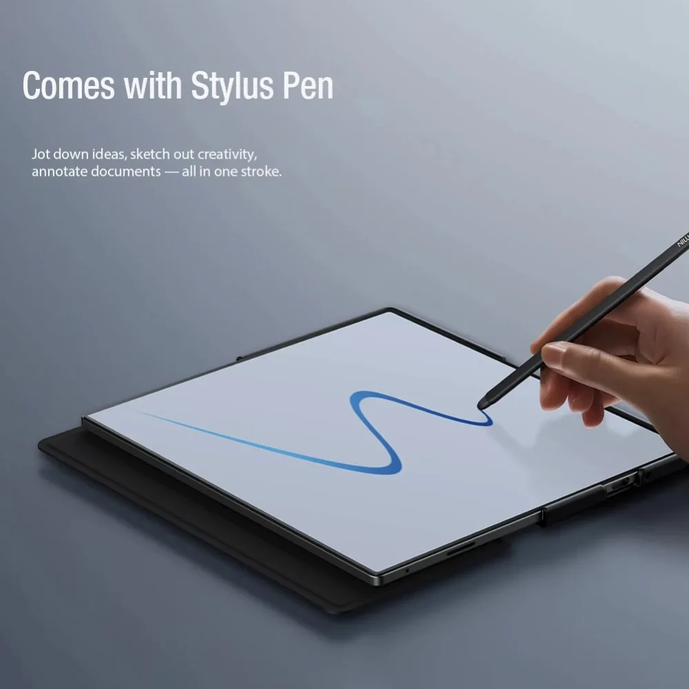 Bao da Galaxy Z Fold 7 Nillkin Qin kèm bút cảm ứng