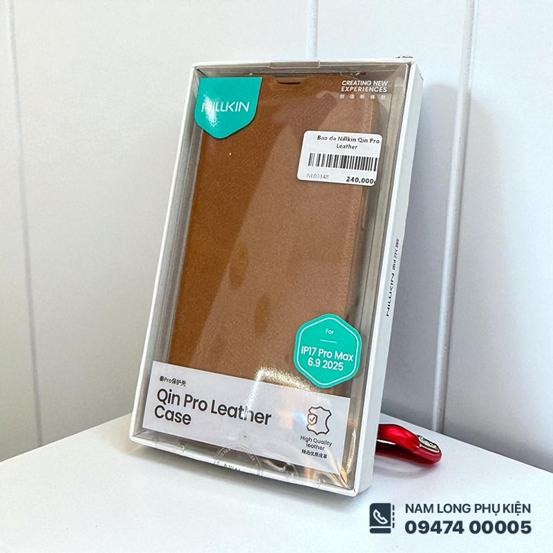 Bao da iPhone 17 Pro Max/ 18 Pro Max Nillkin Qin chính hãng