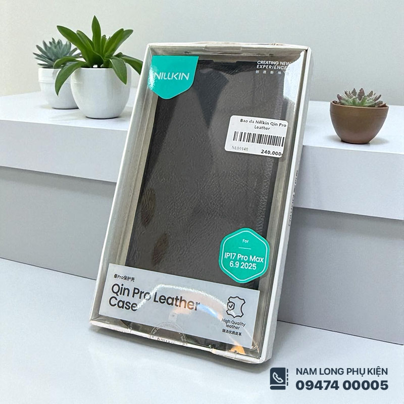 Bao da iPhone 17 Pro Max/ 18 Pro Max Nillkin Qin chính hãng