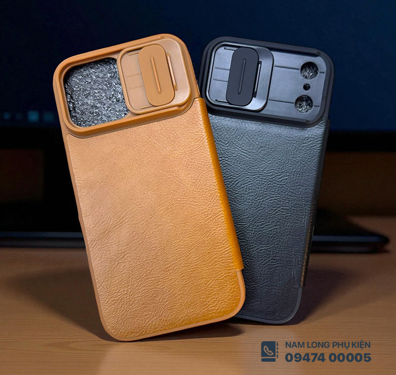 Bao da iPhone 17 Pro Max/ 18 Pro Max Nillkin Qin chính hãng