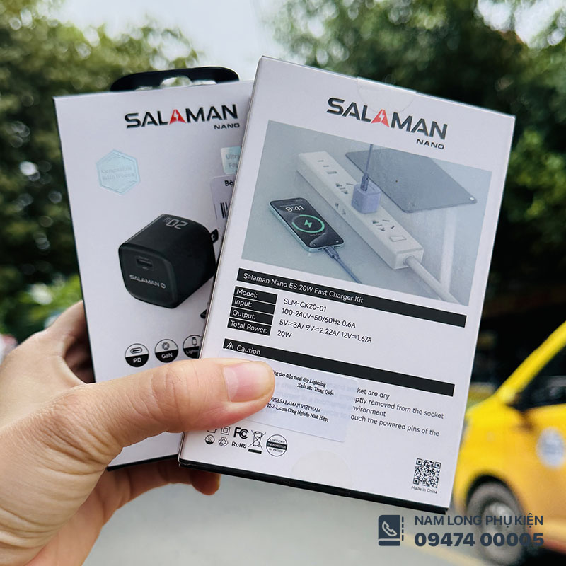 Bộ Sạc Nhanh iPhone 20W Lightning Salaman Chính Hãng