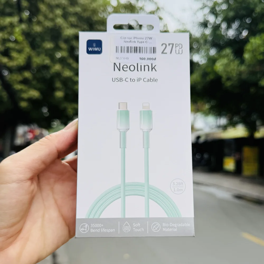 Cáp sạc iPhone Type C to Lightning 27W WiWU Neolink