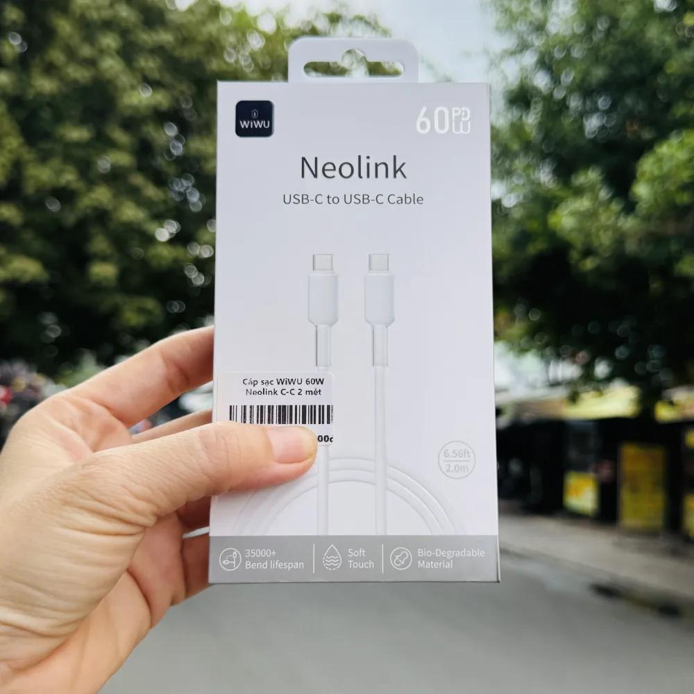 Cáp sạc Type C to Type C 60W WiWU Neolink 2 mét