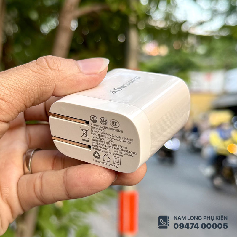 Củ sạc nhanh 45W WiWU Ark GaN U035