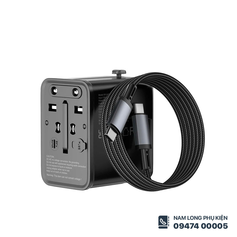 Củ sạc du lịch đa năng 20W kèm cáp WiWU UA013