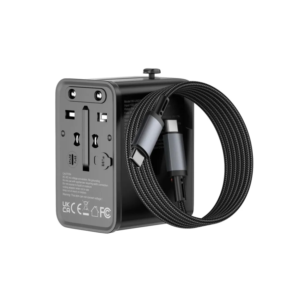 Củ sạc du lịch đa năng 45W kèm cáp WiWU UA014