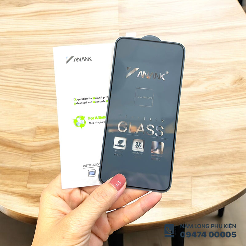 Cường lực Galaxy S25 Anank 3D trong suốt