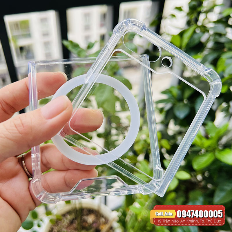 Ốp lưng Galaxy Z Flip 5 Likgus trong suốt có sạc không dây