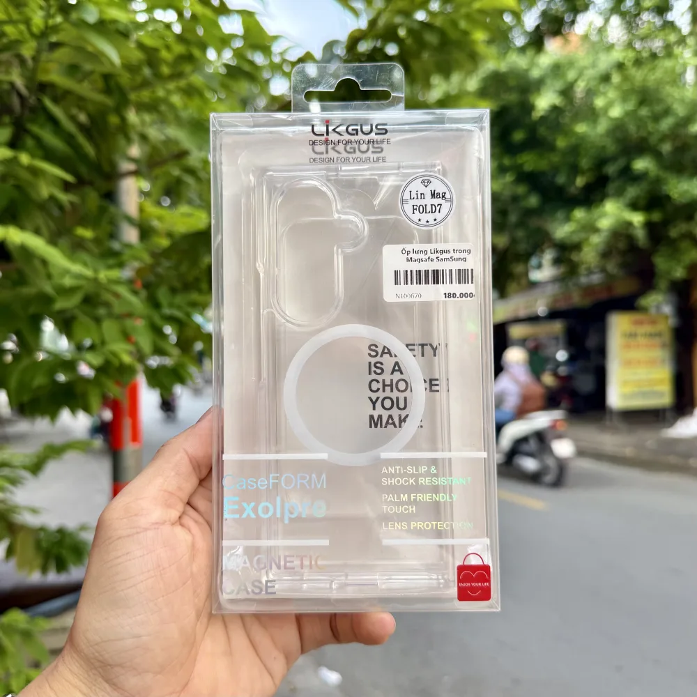 Ốp lưng Galaxy Z Fold7 Likgus trong suốt có sạc không dây