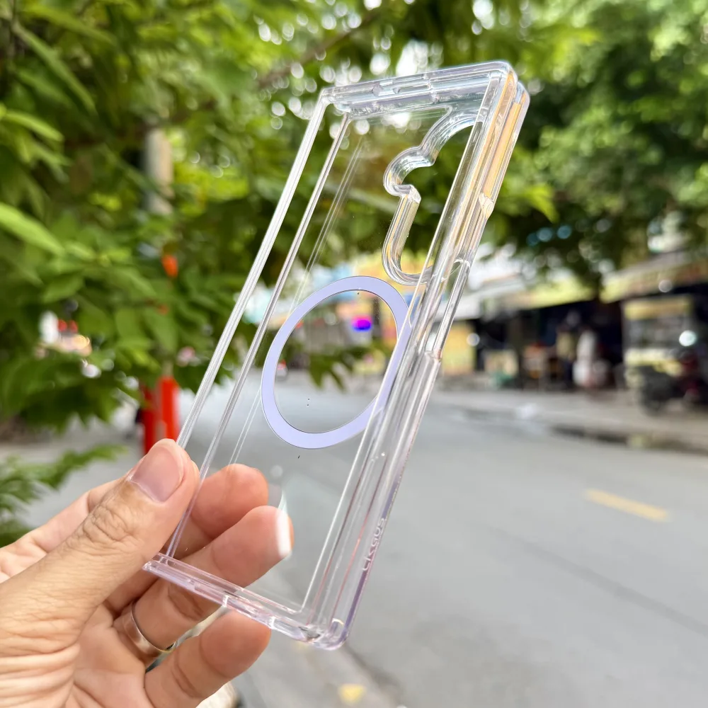 Ốp lưng Galaxy Z Fold7 Likgus trong suốt có sạc không dây