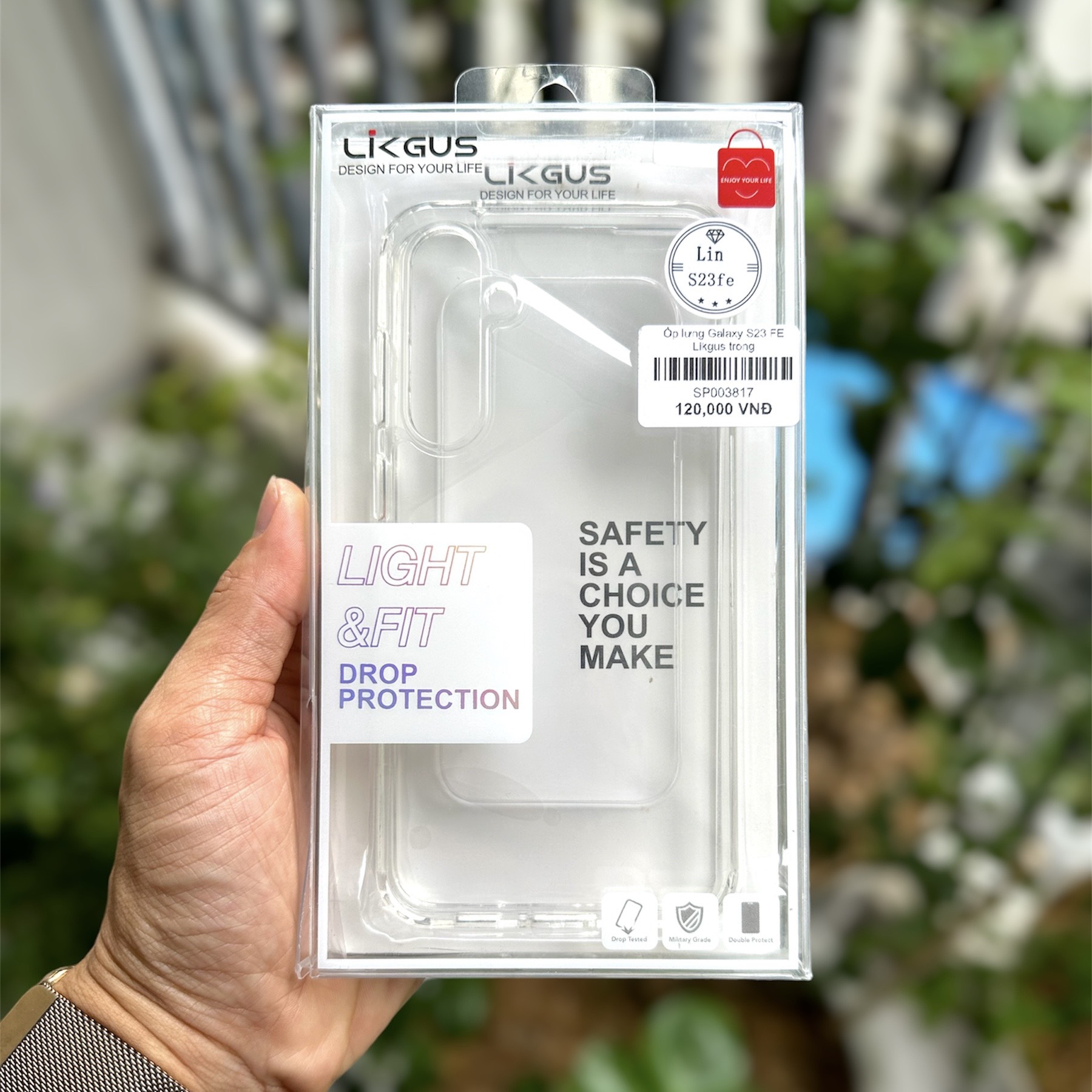 Ốp lưng Galaxy S23 FE Likgus trong suốt