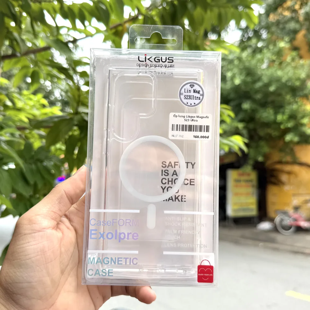 Ốp lưng Galaxy S23 Ultra Likgus Magsafe trong suốt