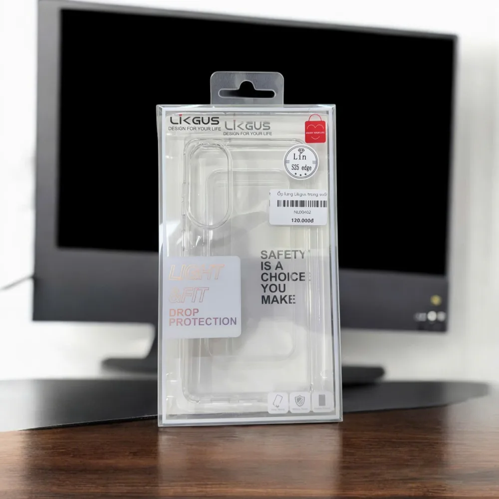 Ốp lưng Galaxy S25 Edge trong suốt Likgus