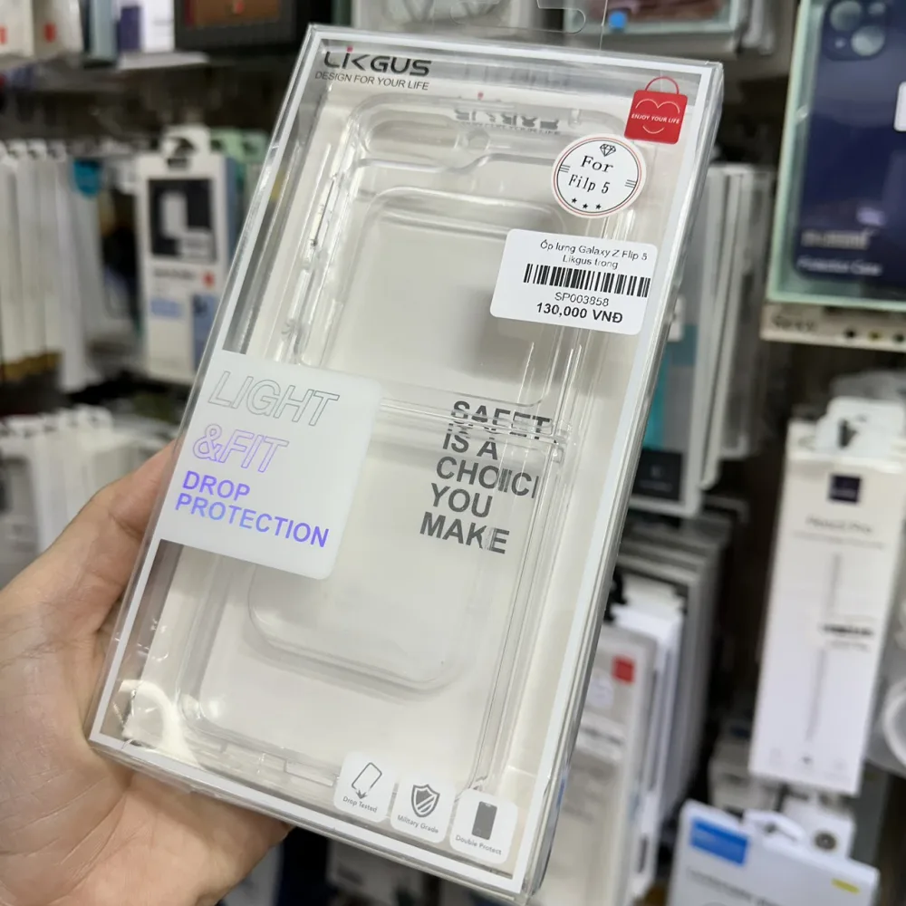 Ốp lưng Galaxy Z Flip 5 Likgus trong suốt
