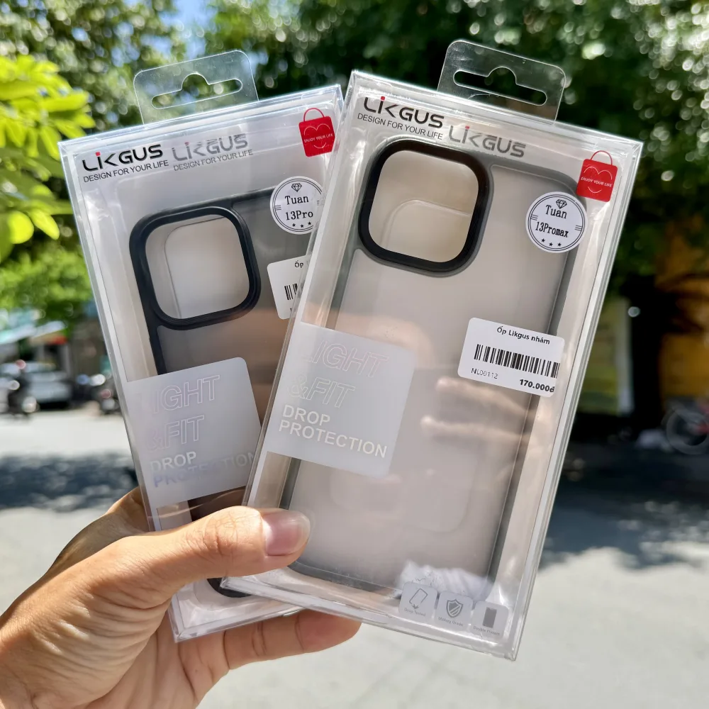 Ốp lưng iPhone 13 Pro Likgus lưng nhám viền màu