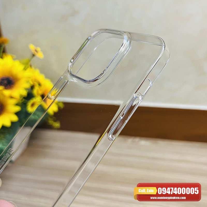 Ốp lưng trong suốt iPhone 14 Pro Memumi không ố vàng