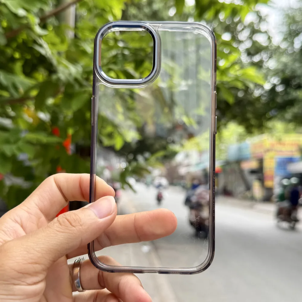Ốp Lưng iPhone 15 Likgus K-Glass Viền Màu, Nút & Camera Kim Loại Chính Hãng