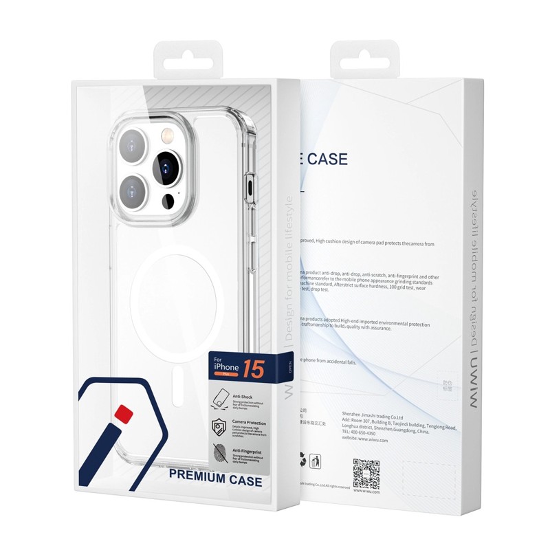 Ốp lưng iPhone 15 Pro Max WiWU Crystal Magnetic