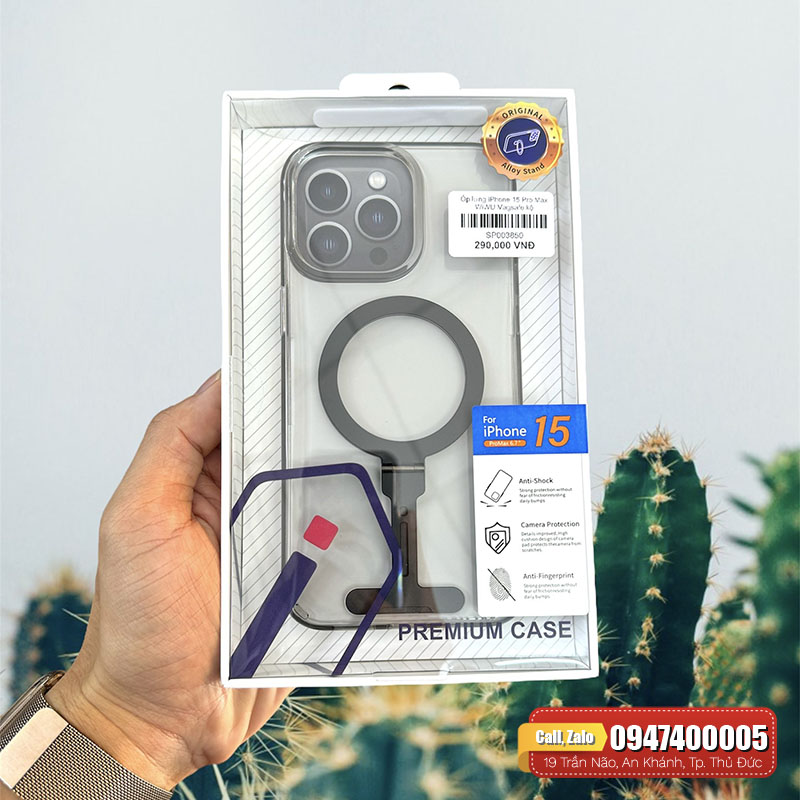 Ốp lưng iPhone 15 Pro Max WiWU Magsafe kệ