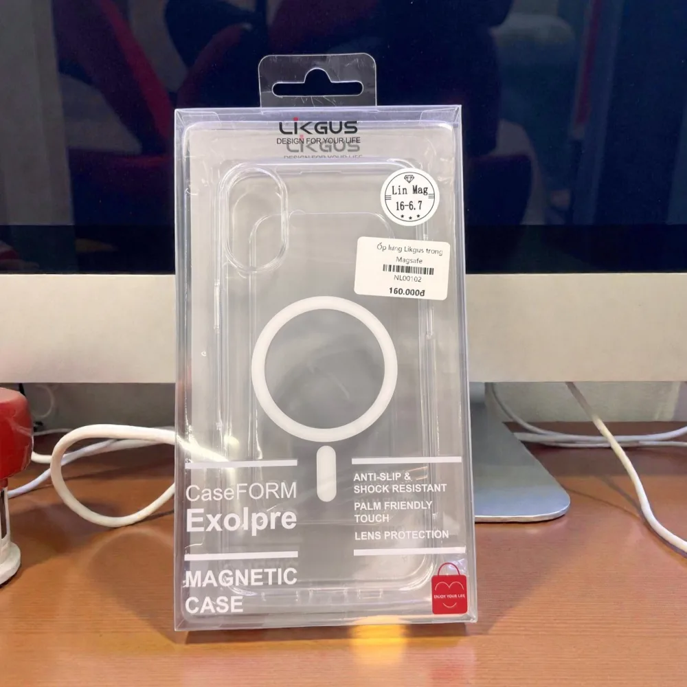 Ốp lưng iPhone 16 Plus trong suốt Magsafe Likgus