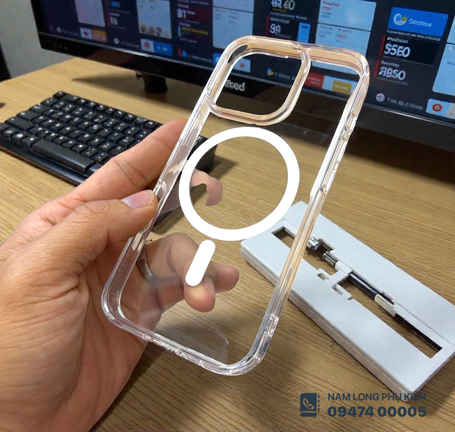 Ốp lưng iPhone 16 Pro trong suốt Magsafe Likgus