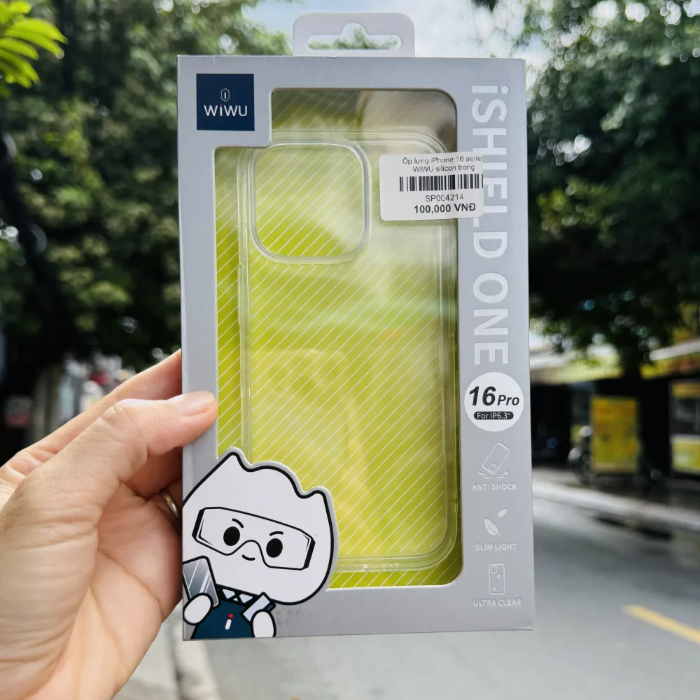 Ốp lưng iPhone 16 Pro Silicon trong WiWU