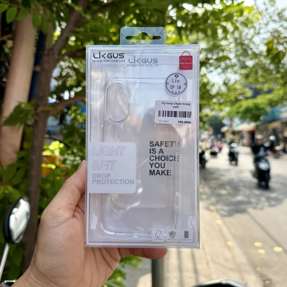Ốp lưng iPhone 16 Likgus trong suốt chính hãng