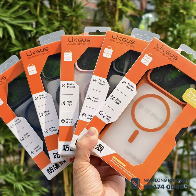 Ốp lưng iPhone 17 Pro Max/ 18 Pro Max Likgus nhám magsafe
