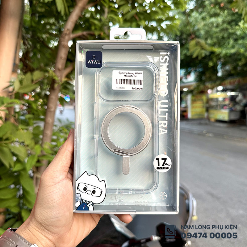 Ốp lưng iPhone 17 Pro/ 18 Pro WiWU iShield Ultra kệ