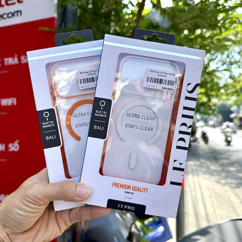Ốp lưng iPhone 17 Pro trong suốt Magsafe Le Prius