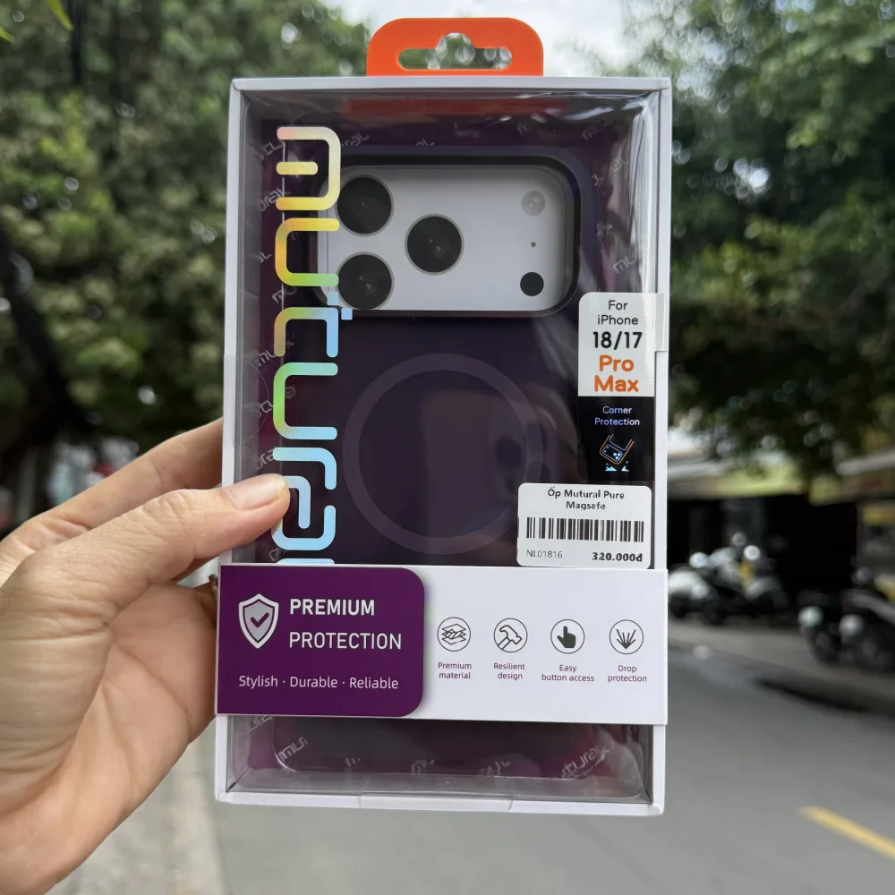 Ốp lưng iPhone 17 Pro Max/ 18 pro Max Mutural Pure Magsafe