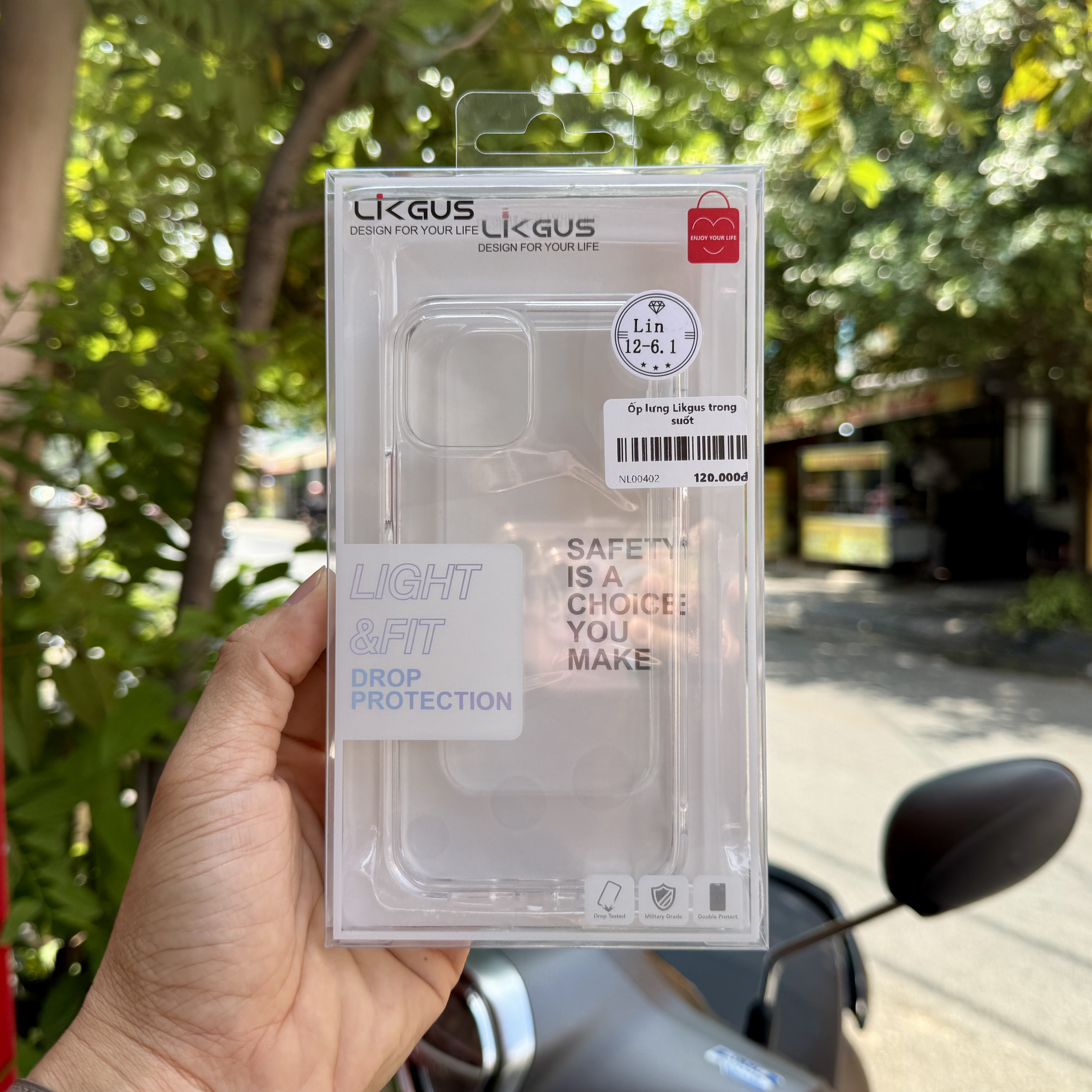 Ốp lưng iPhone 12 / 12 Pro Likgus trong viền PU