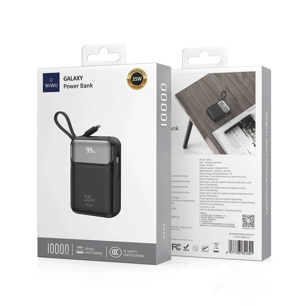 Pin dự phòng 35W 10.000mAh WiWU P052