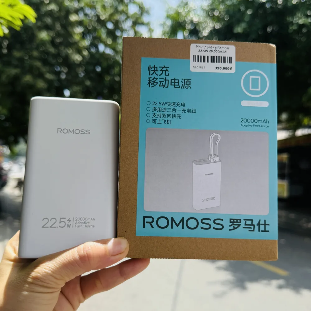 Pin sạc dự phòng 20.000mAh 22.5W Romoss