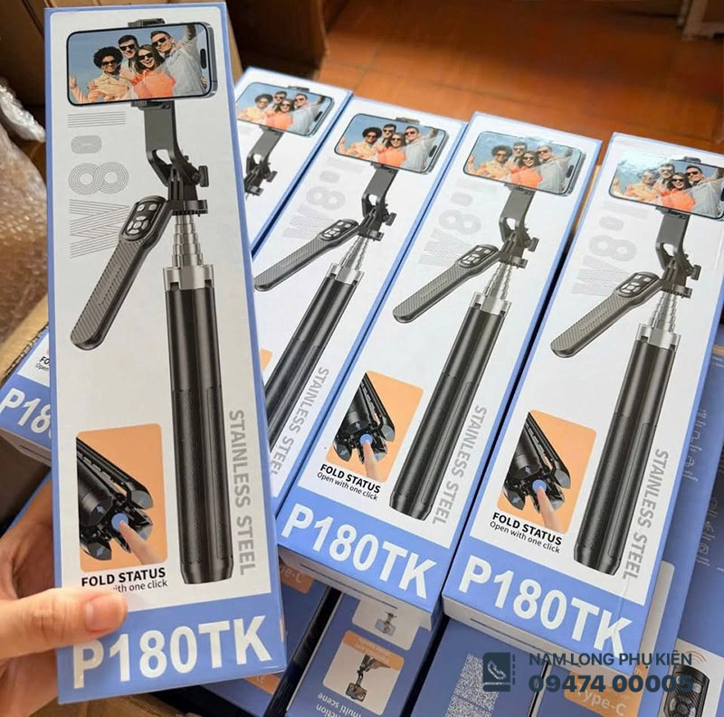 Gậy chụp hình Selfie Stick P180TK dài 1m8