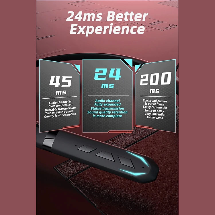 Tai nghe WiWU Cobra 2 chống nước, độ trể thấp dung cho Gamer