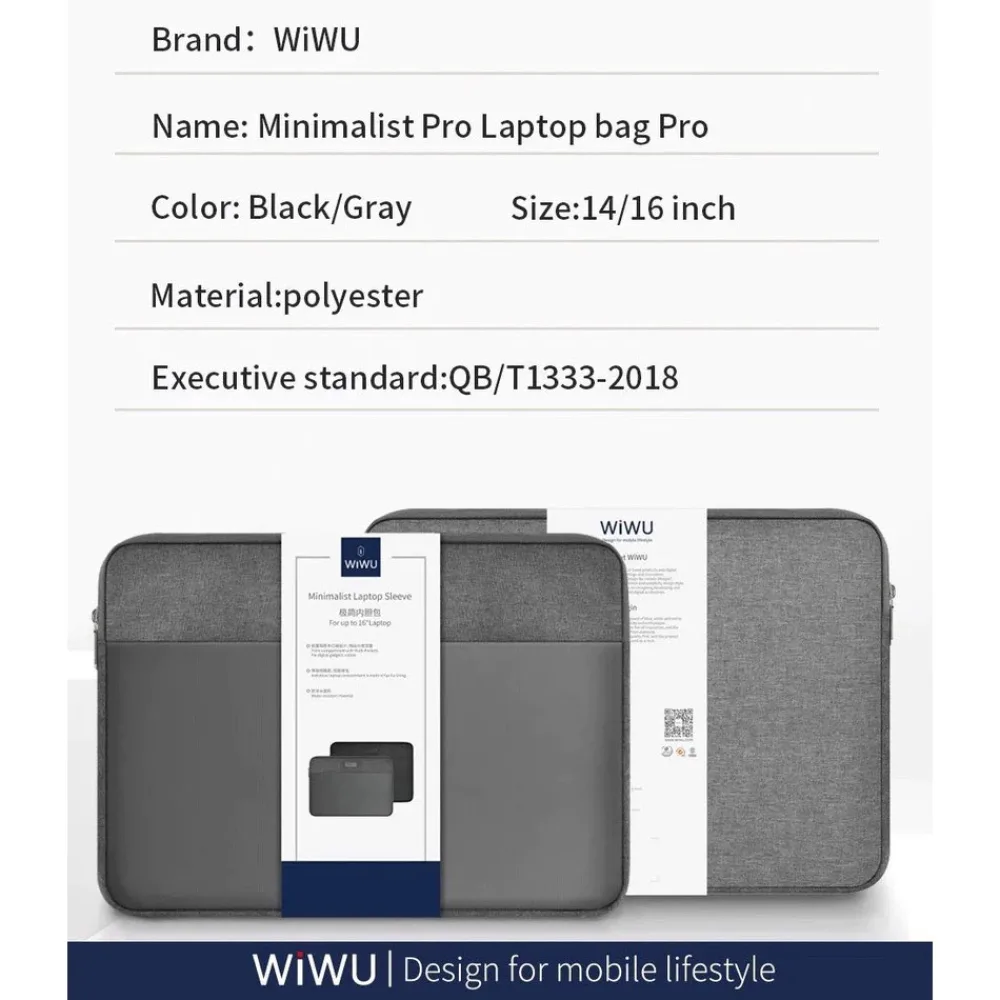 Túi đựng Laptop WiWU Minimalist Sleeve