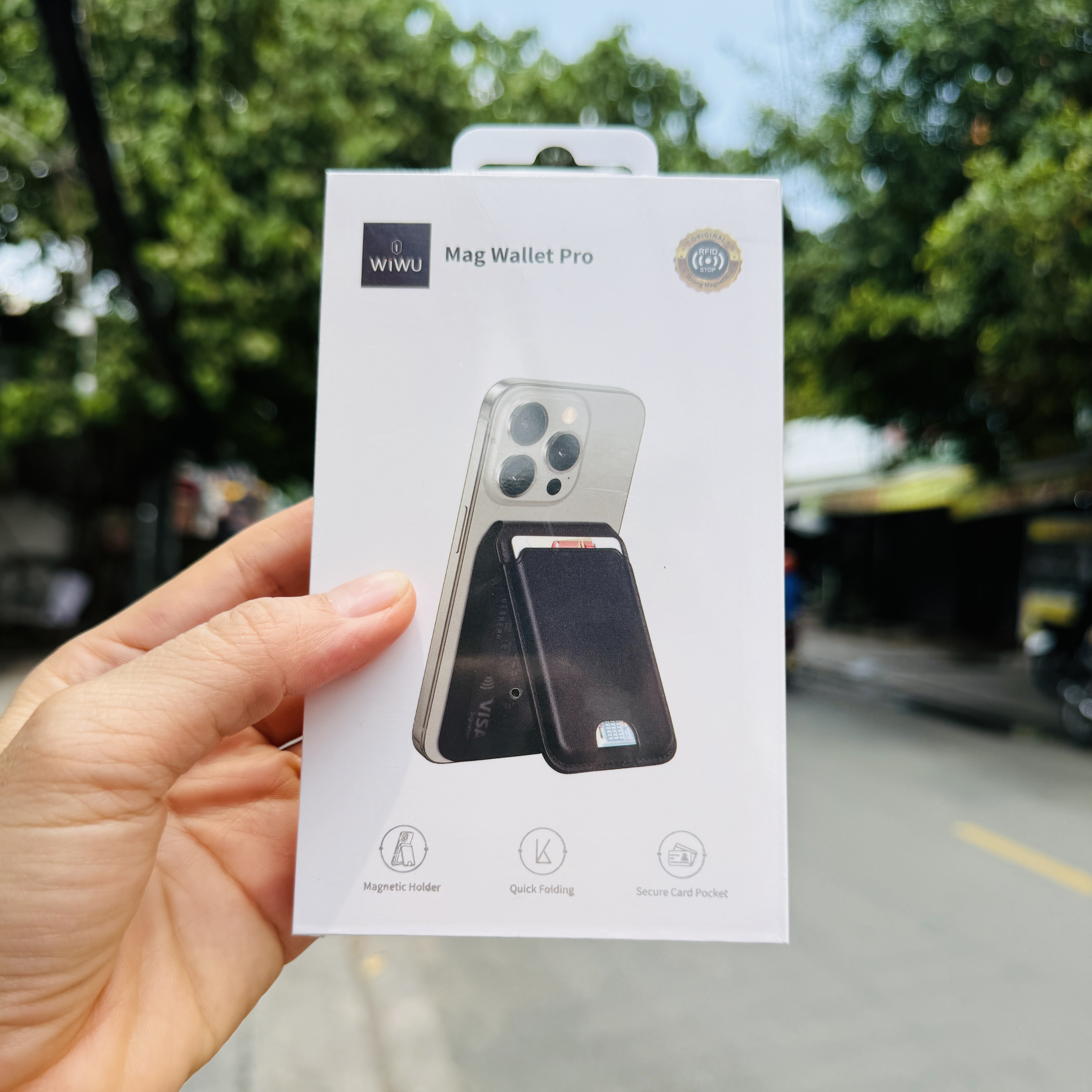 Ví da cài thẻ WiWU Mag Wallet MW-003
