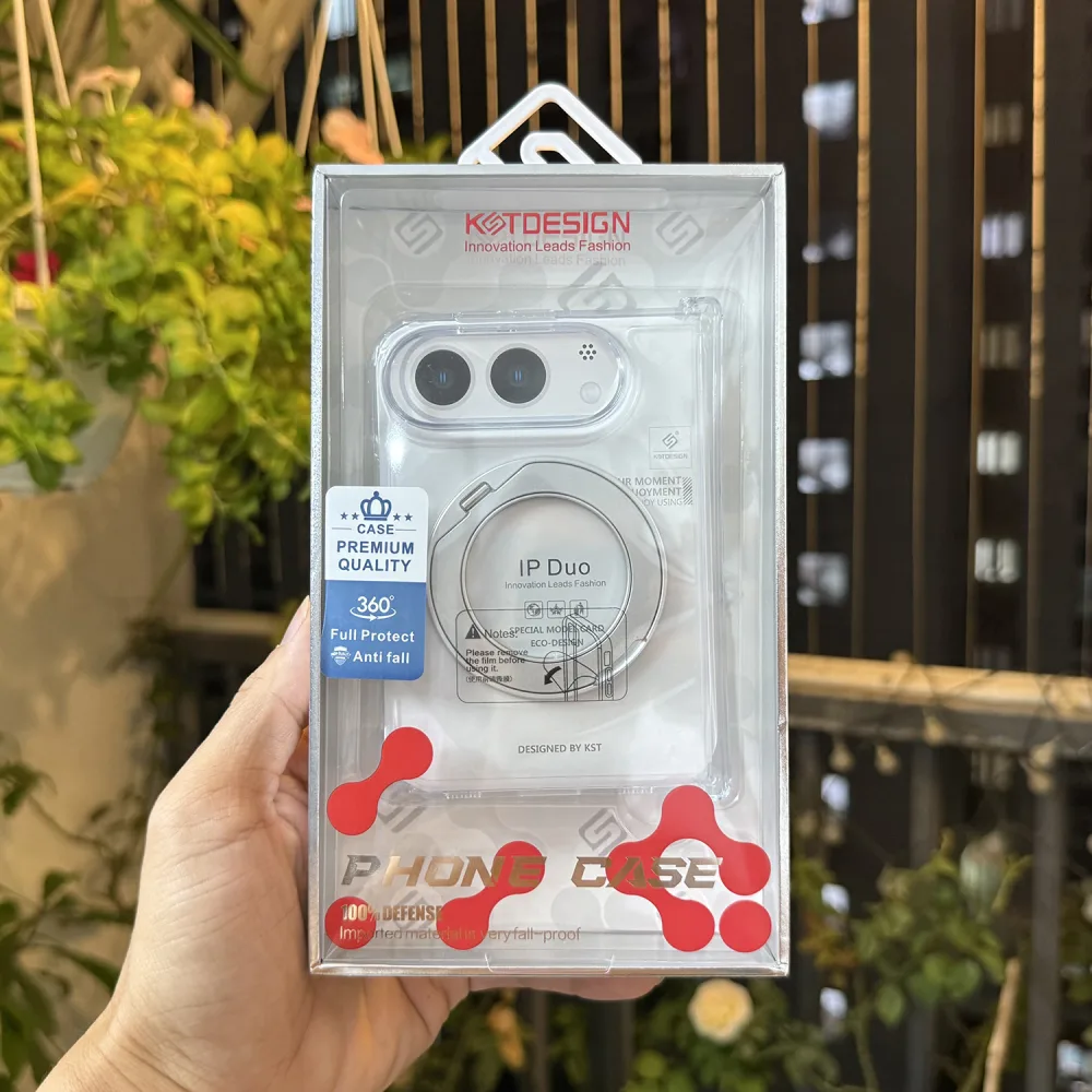 Ốp Lưng KSTDESIGN Trong Suốt Kèm Chân Chống iPhone Duo