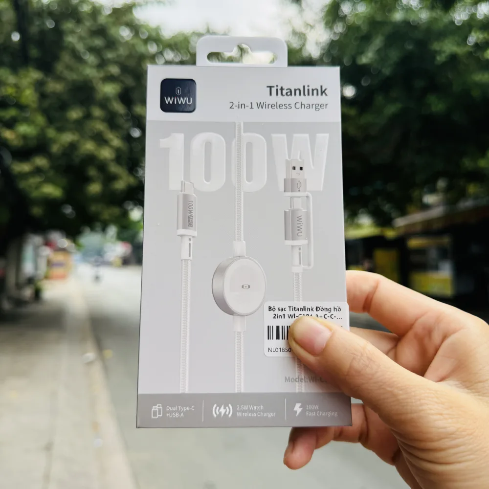 Cáp sạc 2in1 Apple Watch WiWu Titanlink Wireless