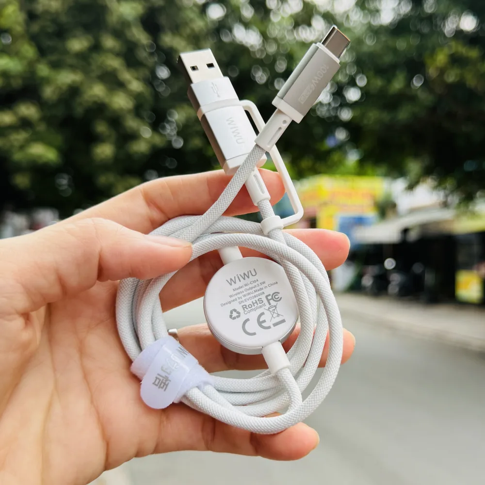 Cáp sạc 2in1 Apple Watch WiWu Titanlink Wireless