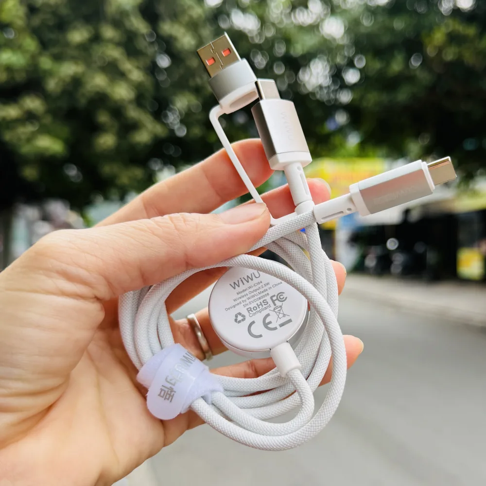 Cáp sạc 2in1 Apple Watch WiWu Titanlink Wireless