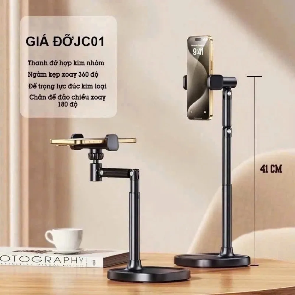 Giá đỡ điện thoại để bàn cao 45cm