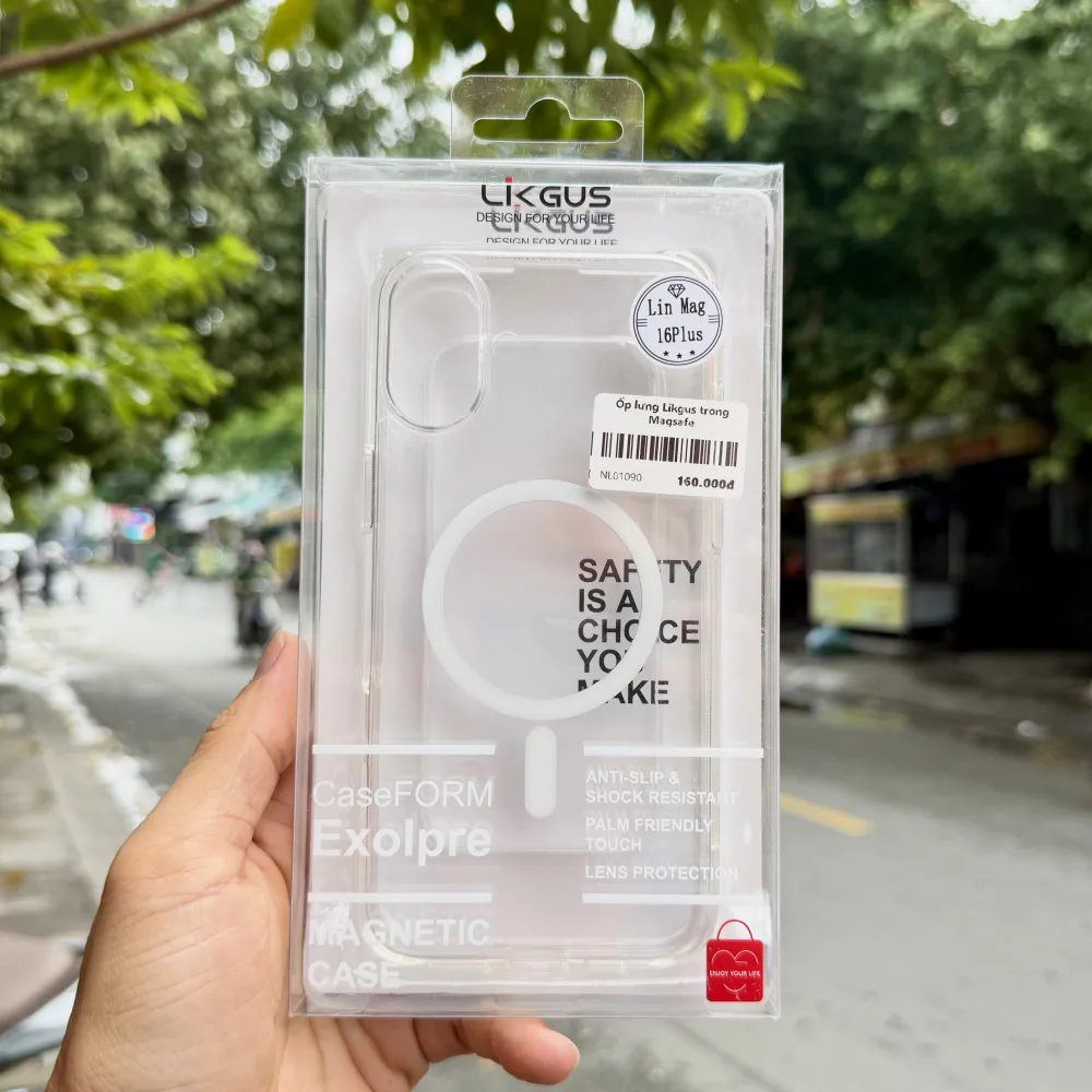 Ốp lưng iPhone 16 Plus trong suốt Magsafe Likgus