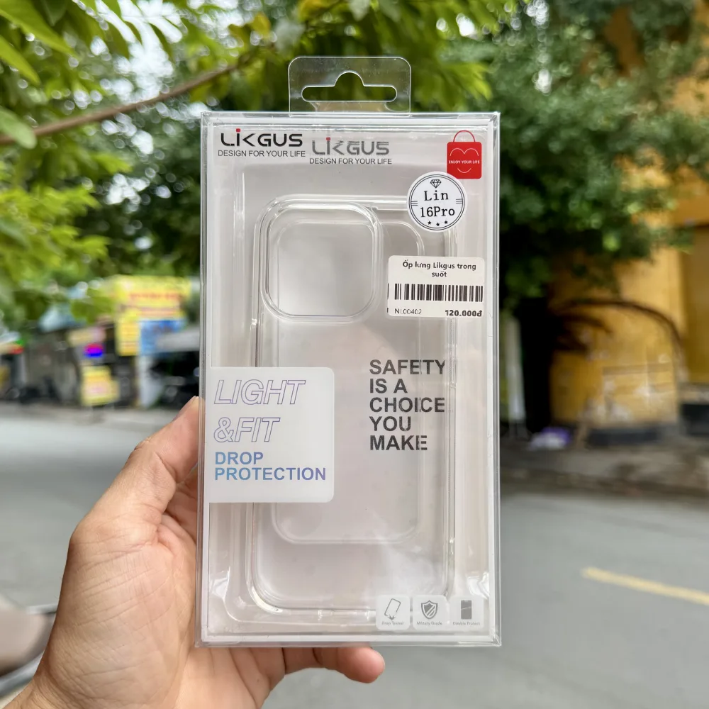 Ốp Lưng iPhone 16 Pro Likgus Trong Suốt Chính Hãng Giá Tốt