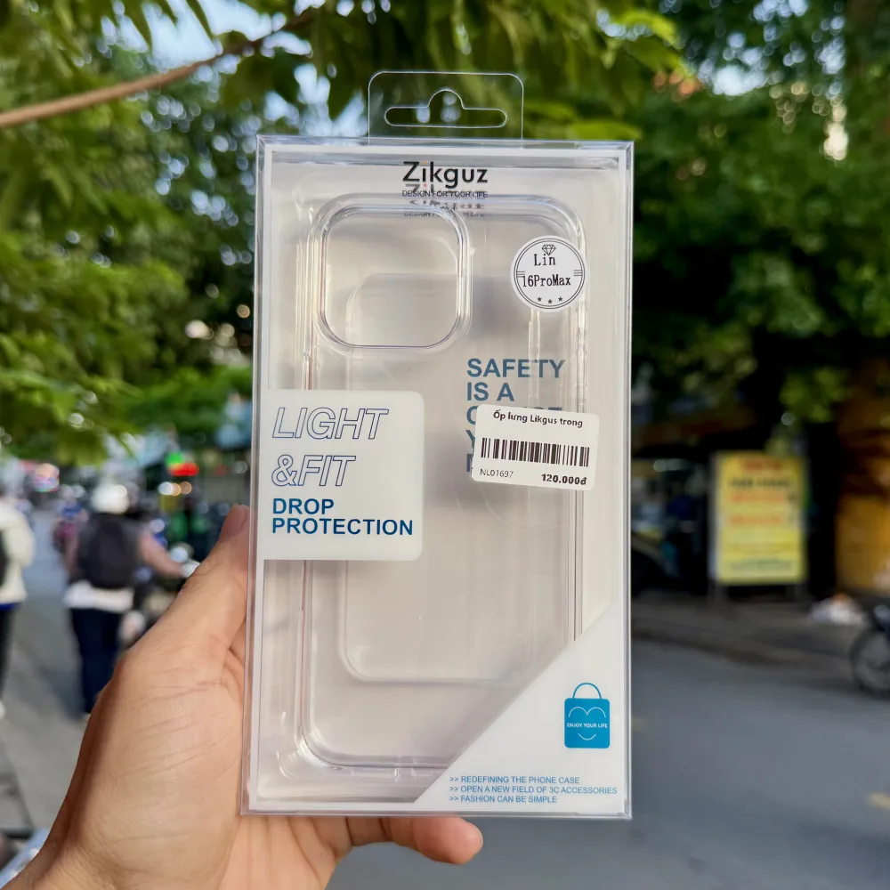 Ốp lưng iPhone 16 Pro Max trong suốt Zikgus