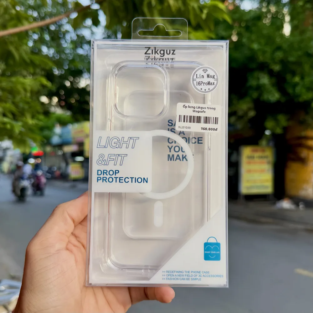Ốp lưng iPhone 16 pro Max trong suốt magsafe Zikgus